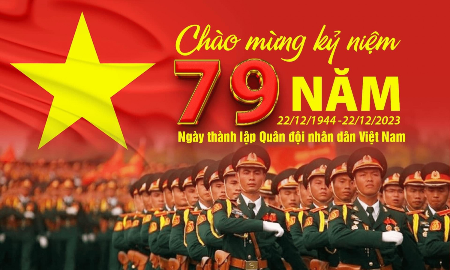 Chào mừng kỉ niệm 79 năm Ngày thành lập Quân đội Nhân dân Việt Nam (22/12/1944 - 22/12/2023).