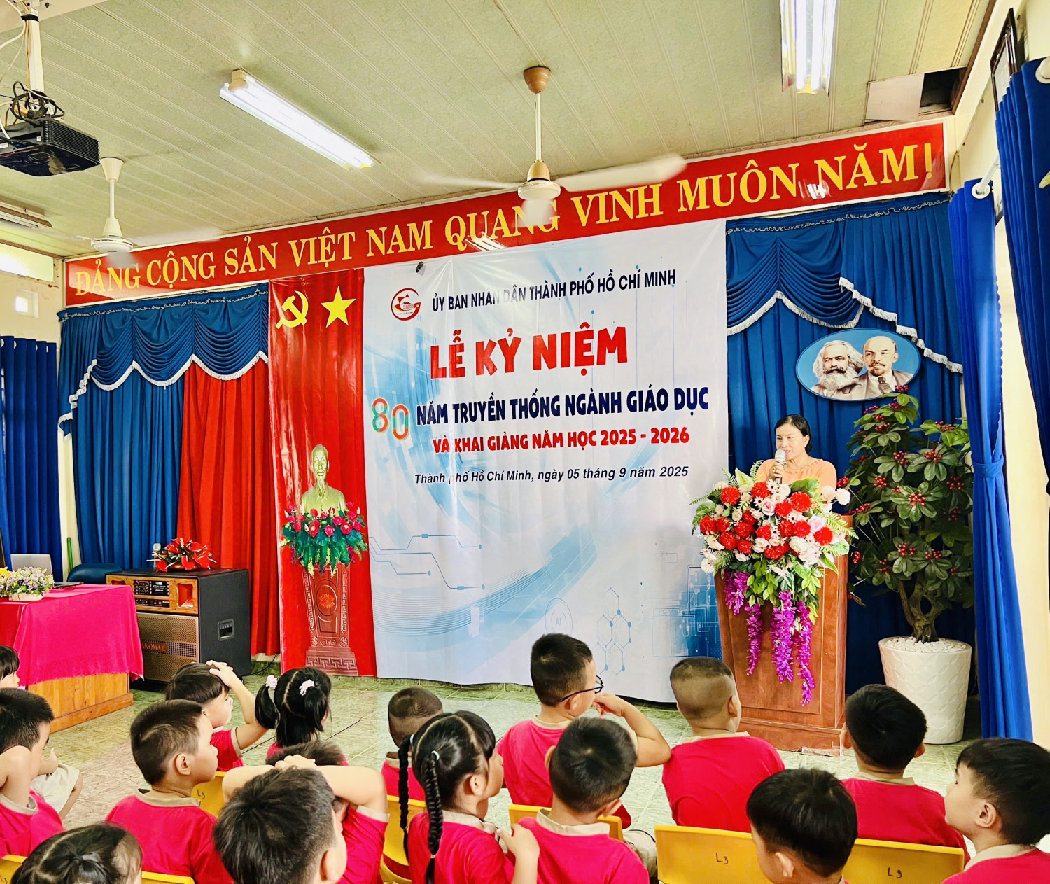 TRƯỜNG MẦM NON HƯỚNG DƯƠNG PHƯỜNG BẾN CÁT CHÀO MỪNG NĂM HỌC MỚI NĂM HỌC 2025-2026