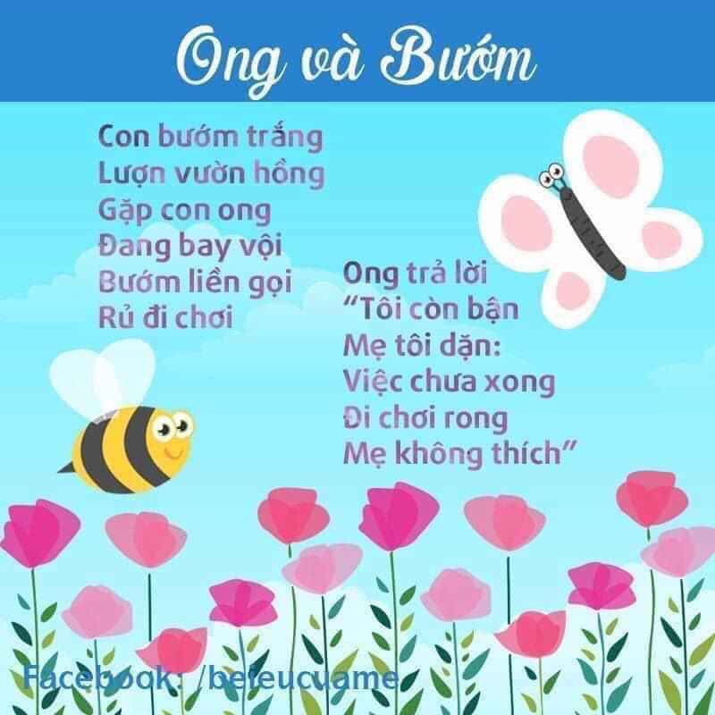MỘT SỐ BÀI THƠ PHÁT TRIỂN NGÔN NGỮ CHO TRẺ MẦM NON